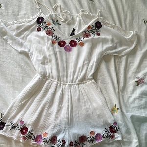 White flower romper from Forever 21.